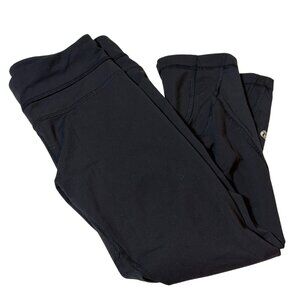 Lululemon Black Cropped‎ Leggings Size 4 Womens Yoga Pilates Activewear